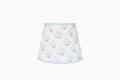 Large Cornflower Scalloped Lampshade, Blue Trim