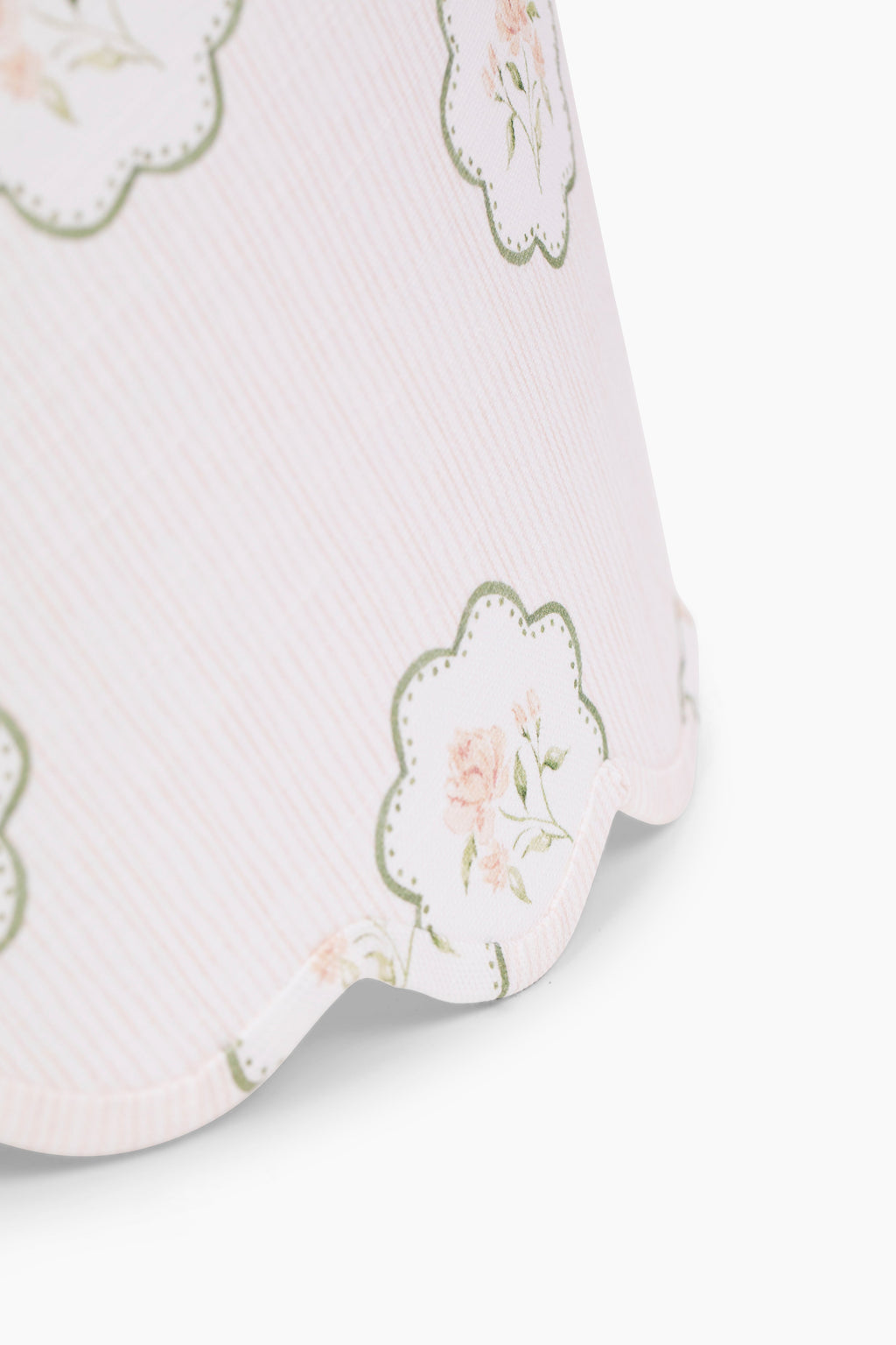 Large Rosa Pink Scalloped Lampshade