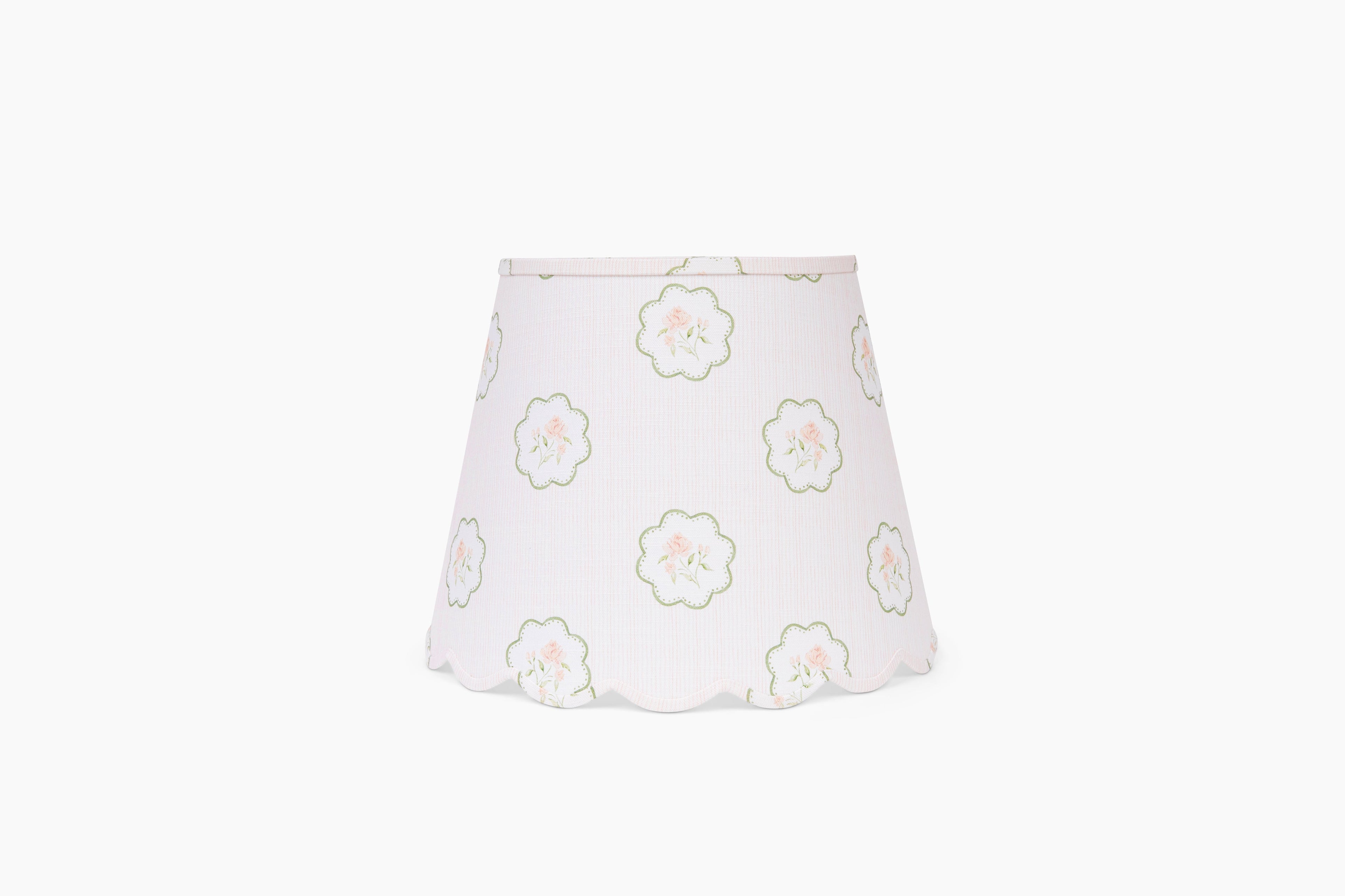 Large Rosa Pink Scalloped Lampshade