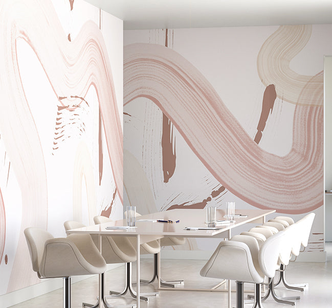 Untamed© Mural Wallpaper in Blush