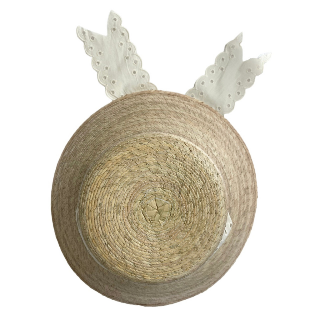 Clematis Bucket Hat - Antique Eyelet Scalloped Lace Ribbon