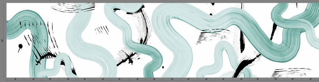 Untamed© Mural Wallpaper in Teal