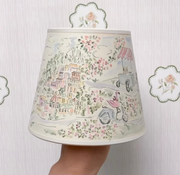 La Dolce Vita Hand-Painted Lampshade
