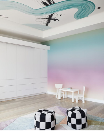 Untamed© Mural Wallpaper in Teal