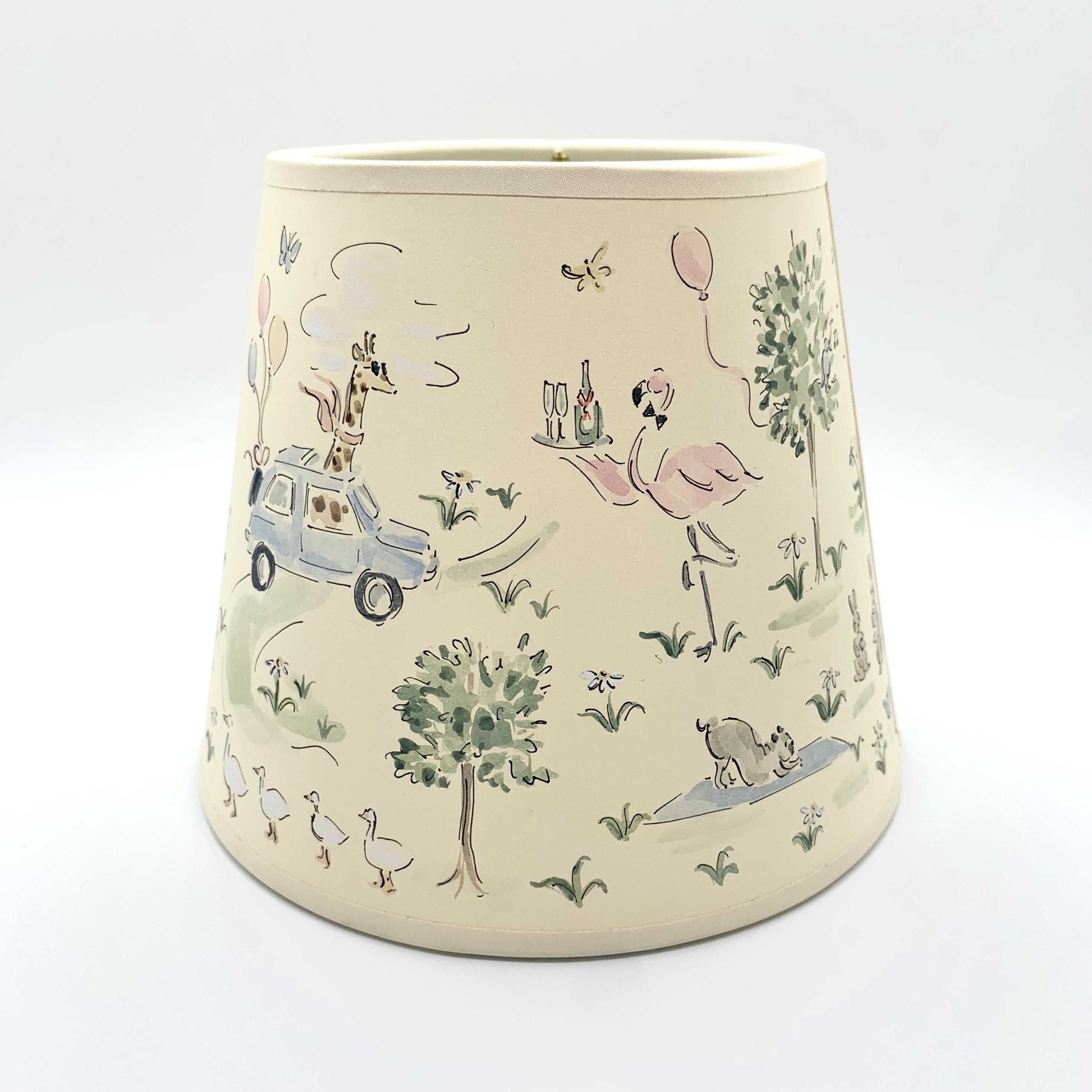 Garden Party Hand-Painted Lampshade