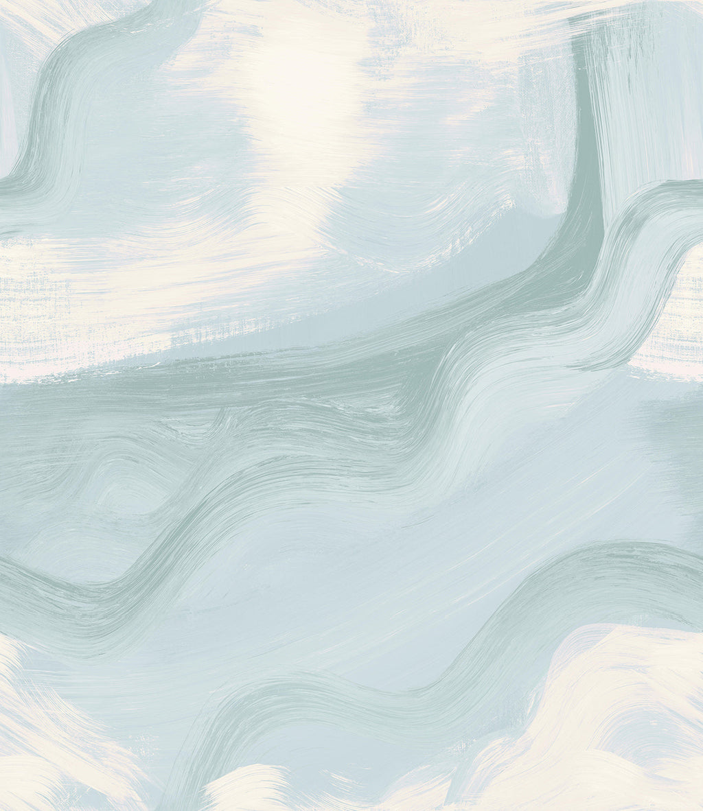 Modern Art© Mural Wallpaper in Powder Blue
