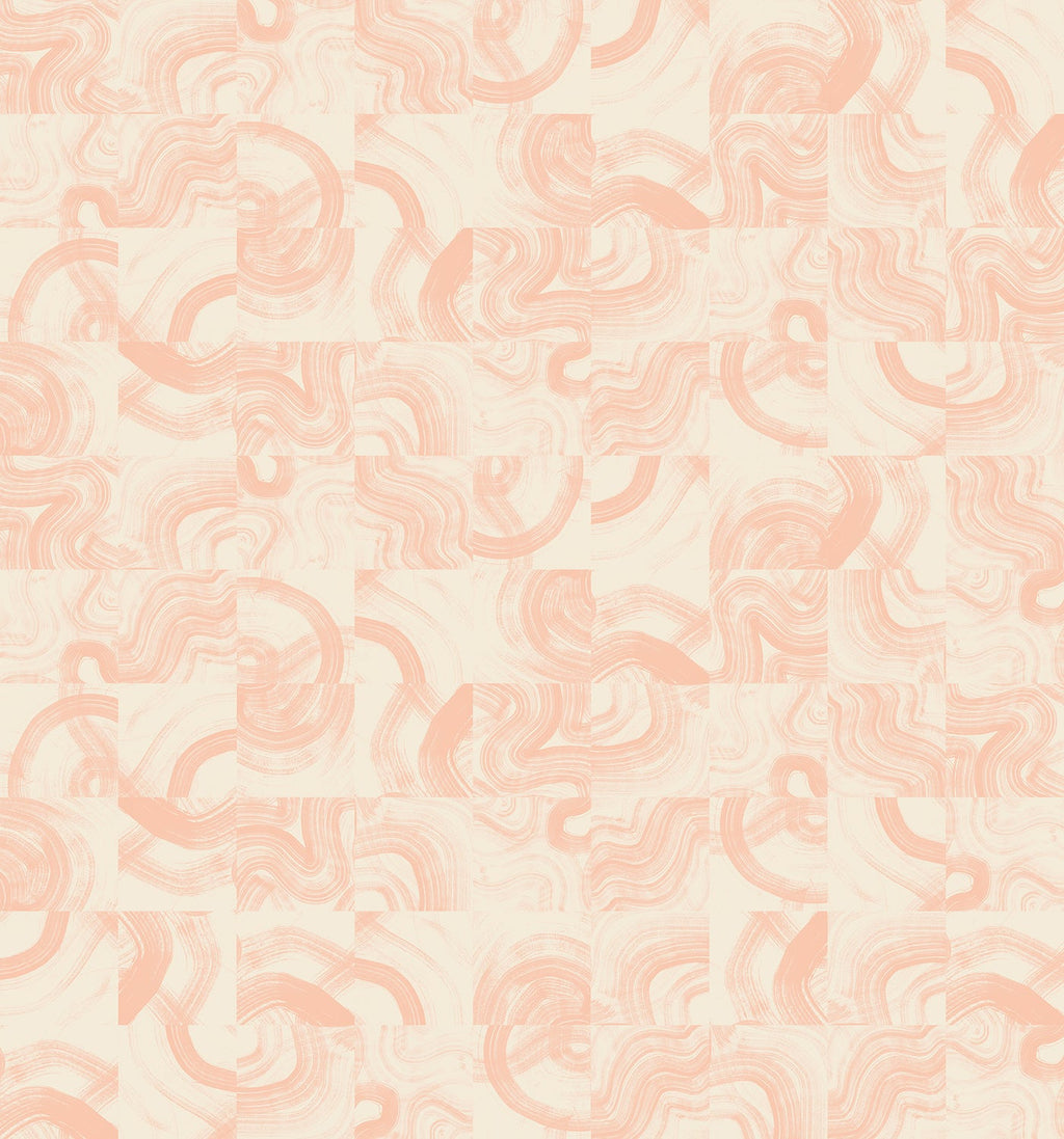 Sediment #3© Wallpaper in Peach