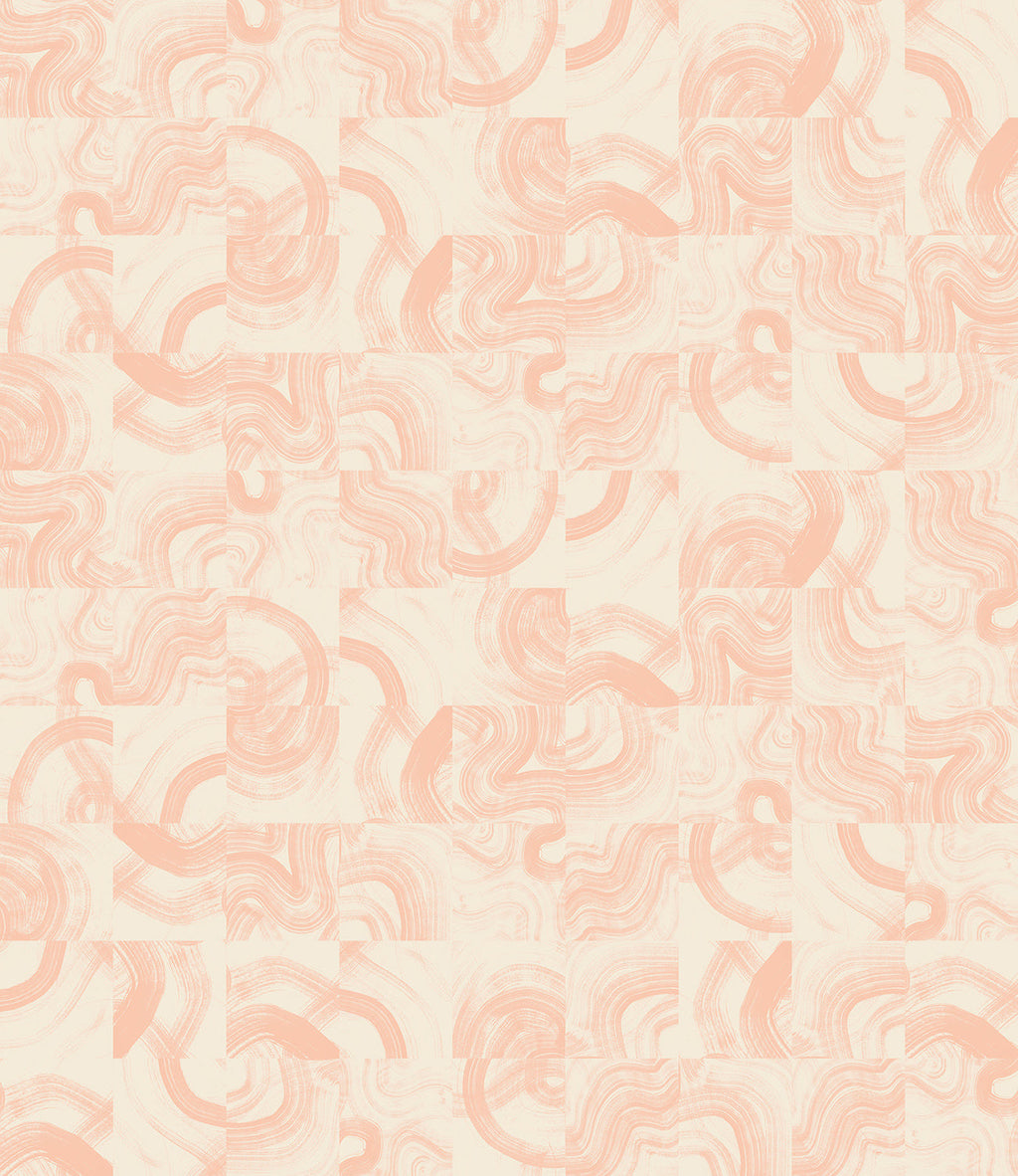 Sediment #3© Wallpaper in Peach