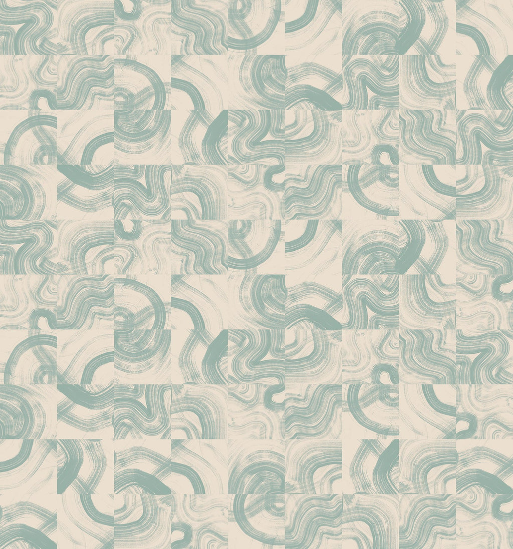 Sediment #3© Wallpaper in Sailor Blue