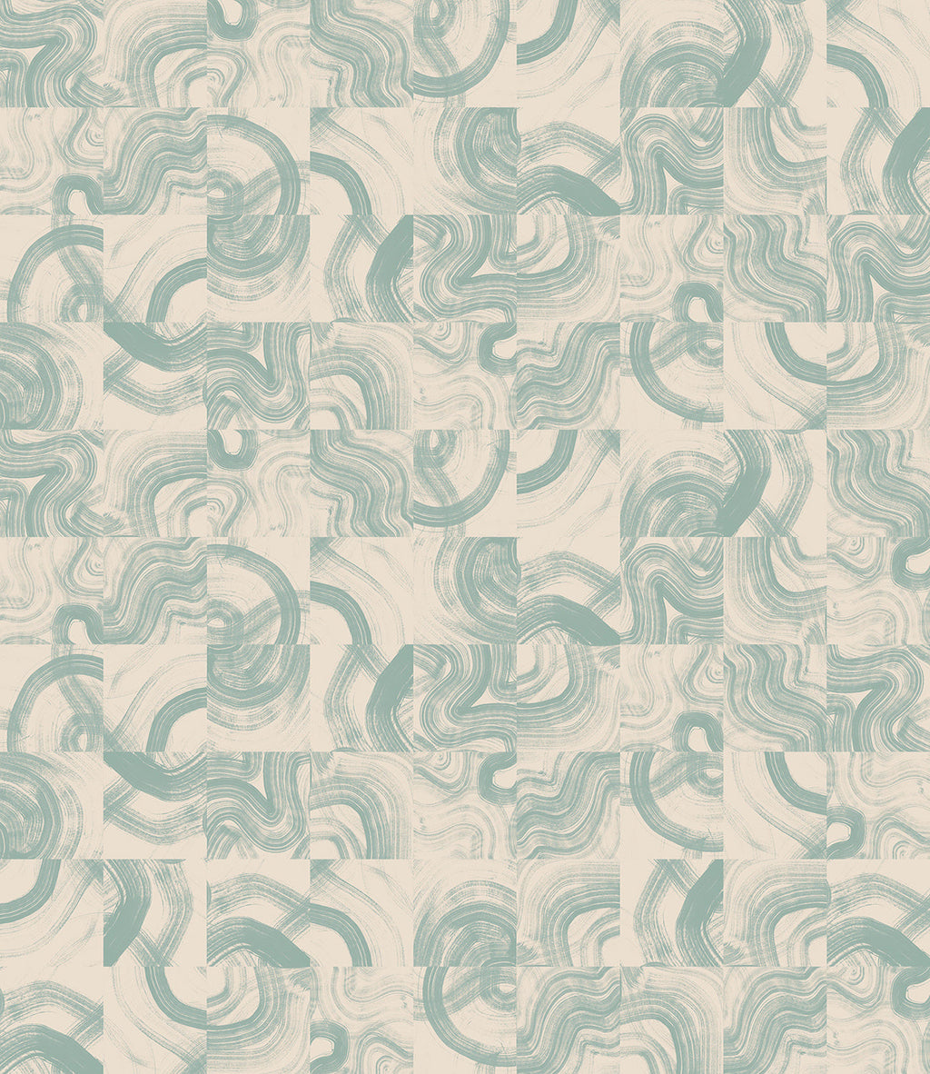 Sediment #3© Wallpaper in Sailor Blue
