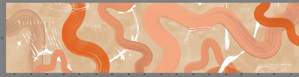 Untamed© Mural Wallpaper in Tangerine