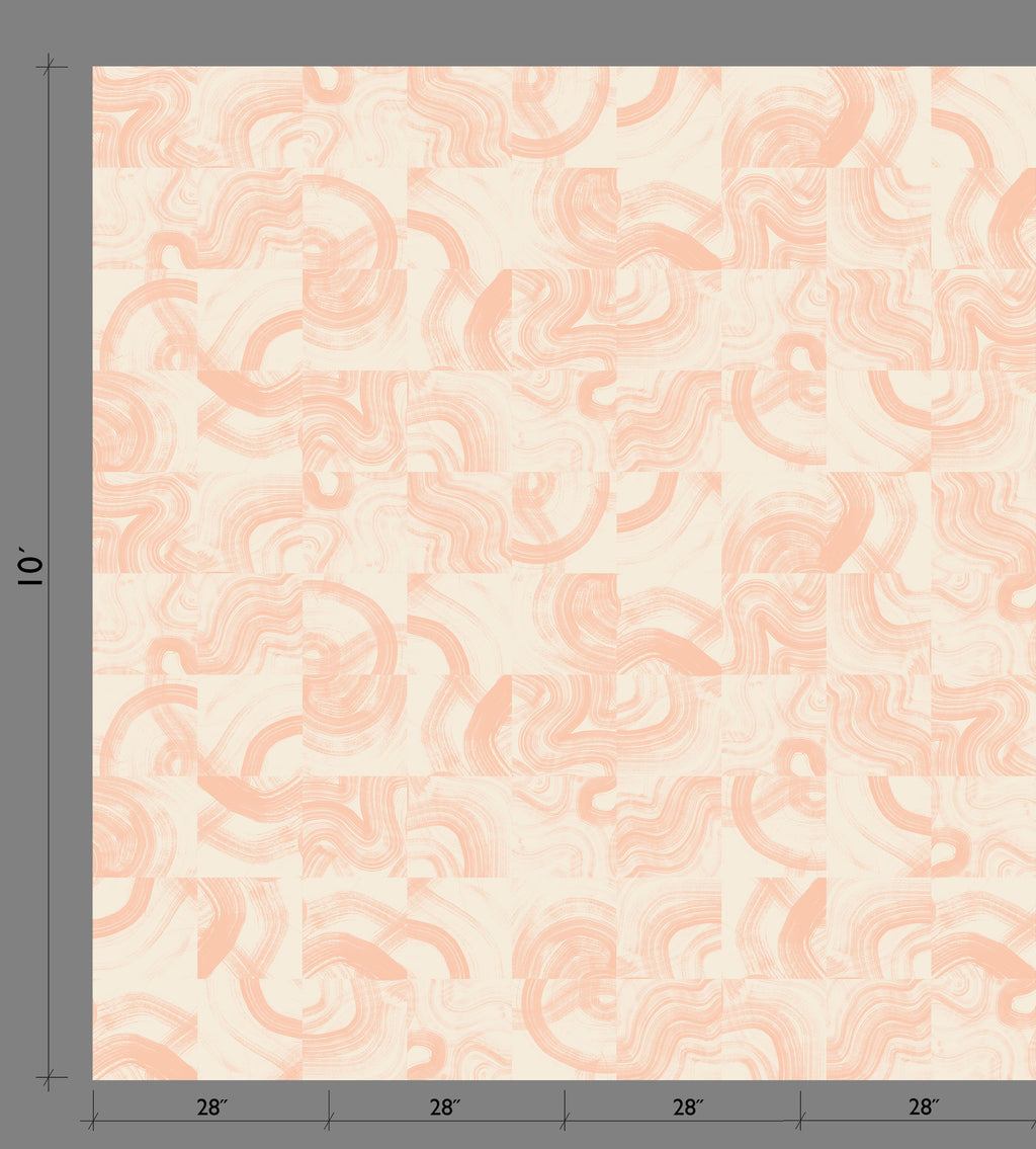 Sediment #3© Wallpaper in Peach