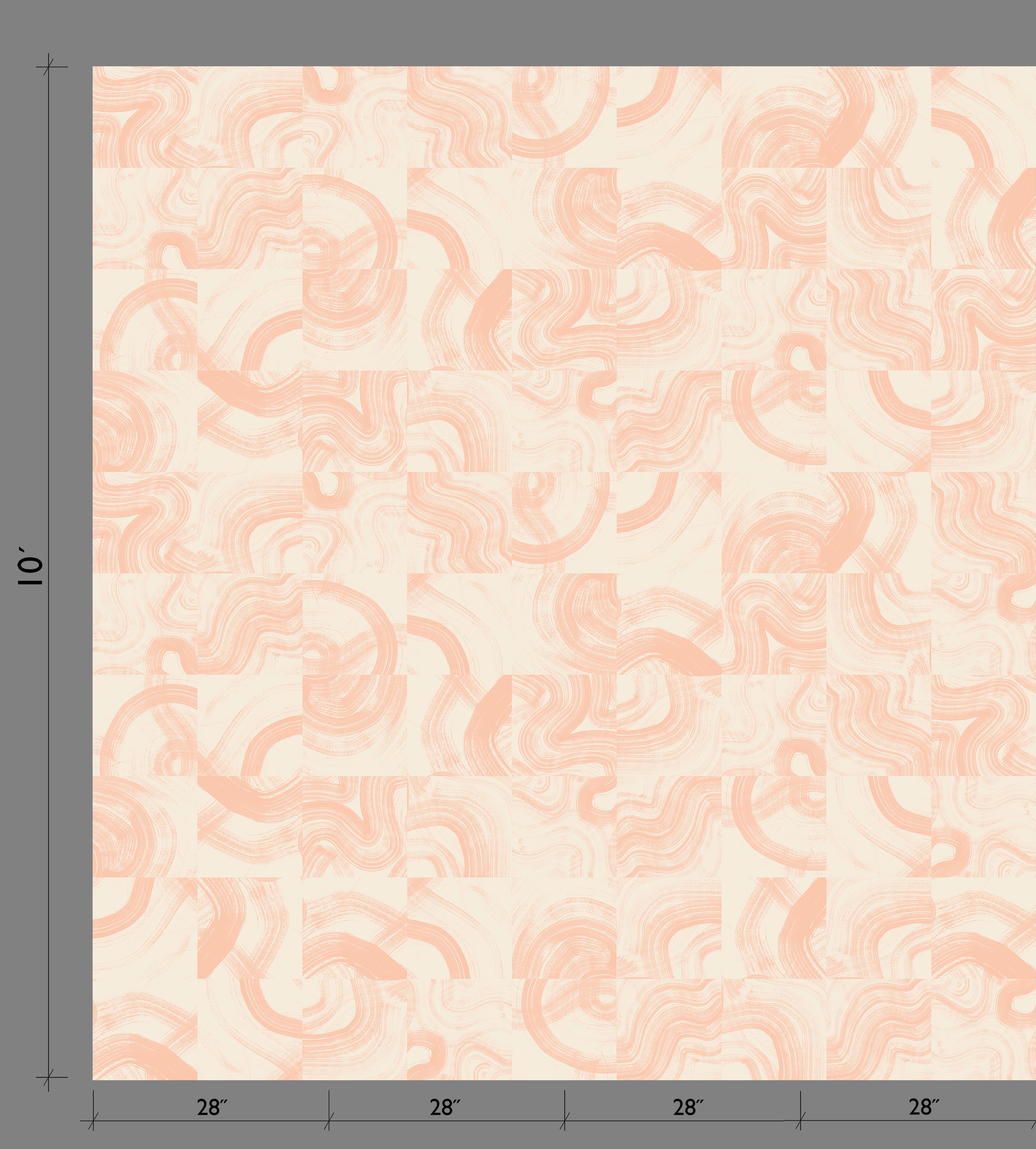 Sediment #3© Wallpaper in Peach