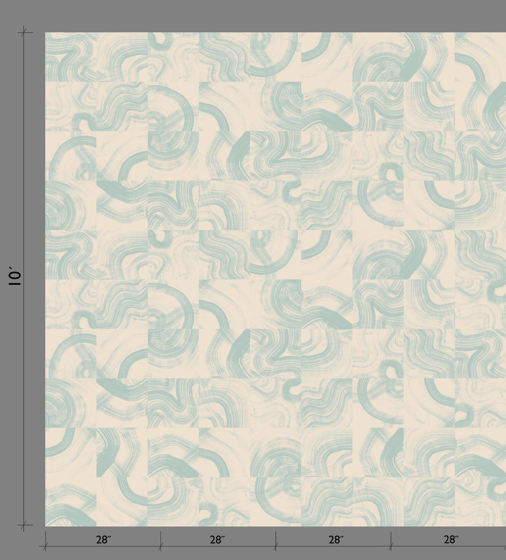 Sediment #3© Wallpaper in Sailor Blue