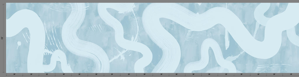 Untamed© Mural Wallpaper in Powder Blue