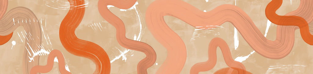 Untamed© Mural Wallpaper in Tangerine