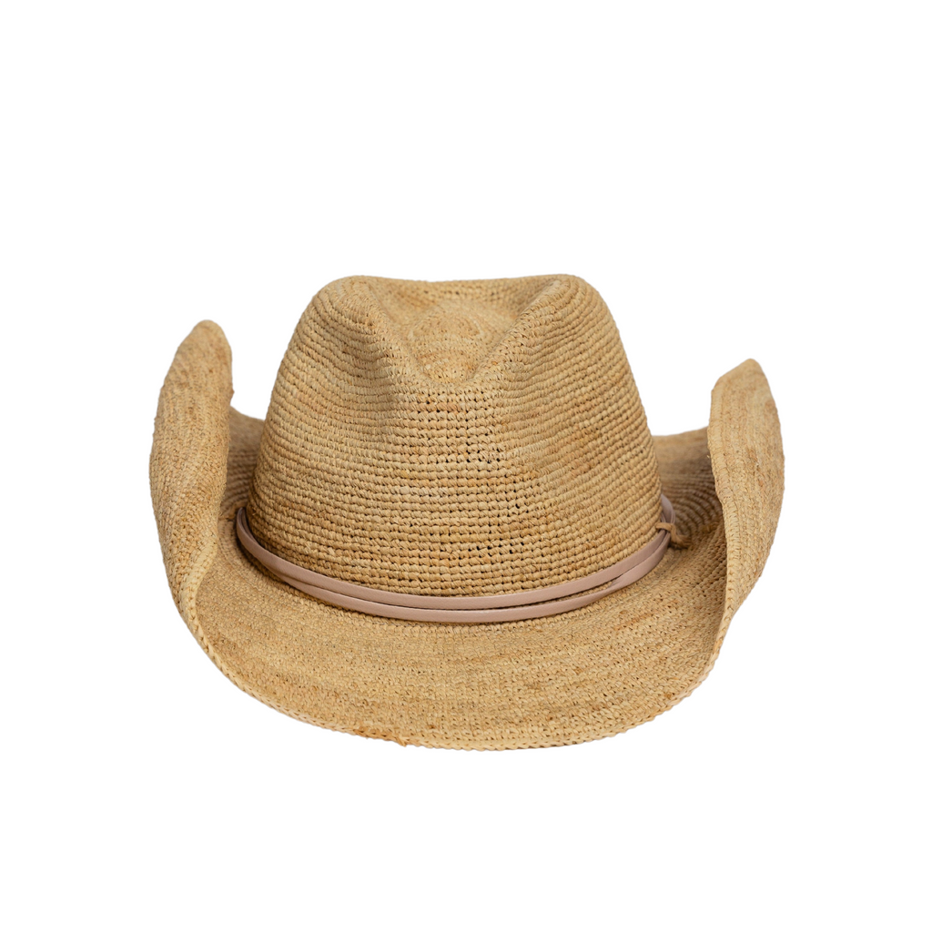 Raffia Crochet Cowboy in Natural