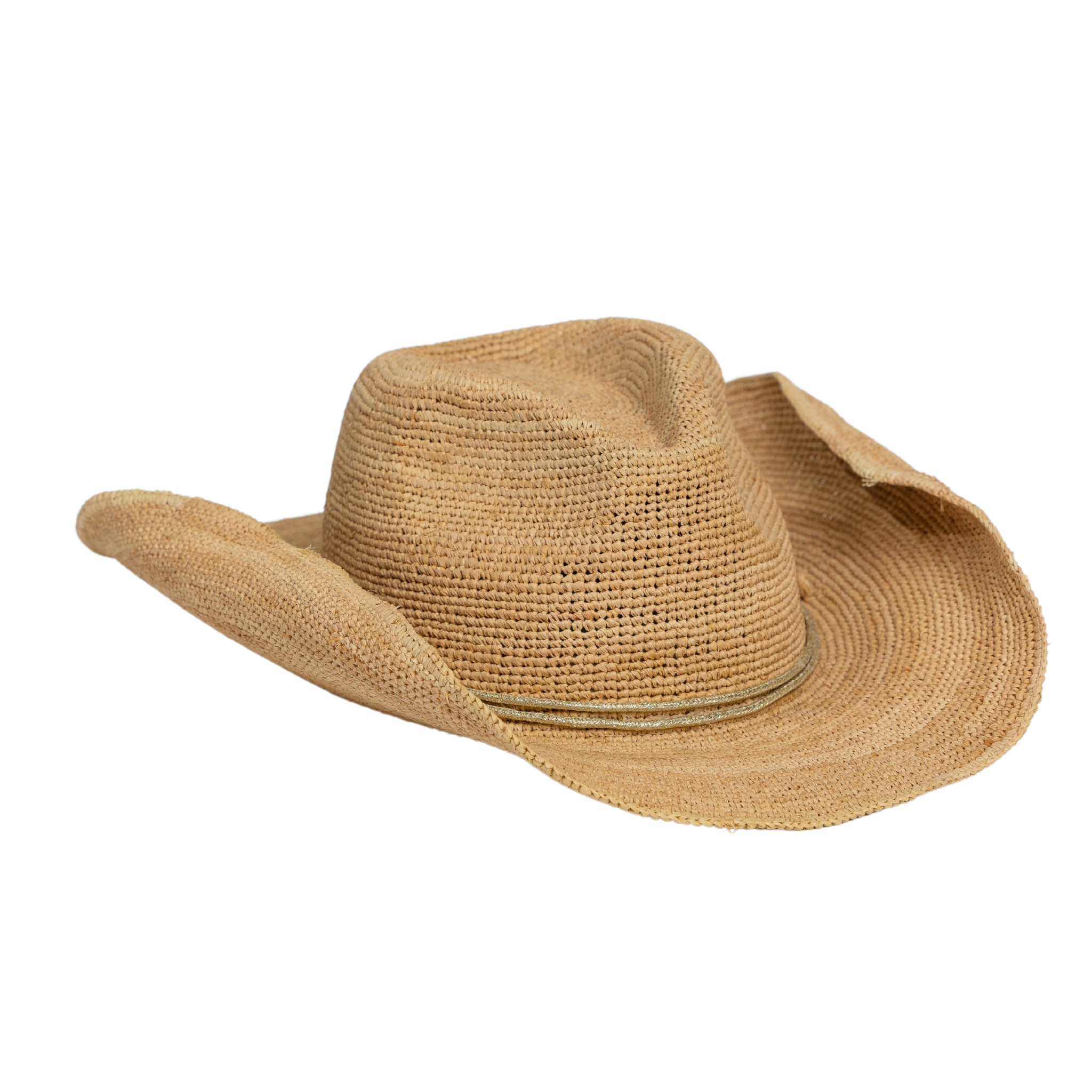 Raffia Crochet Cowboy in Natural