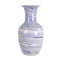 Blue and White Porcelain Marbleized Swirl Vase