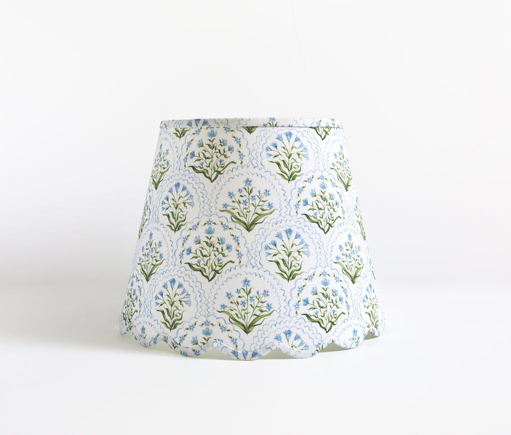 Large Cornflower Scalloped Lampshade