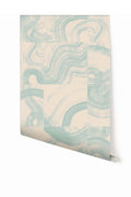 Sediment #3© Wallpaper in Sailor Blue