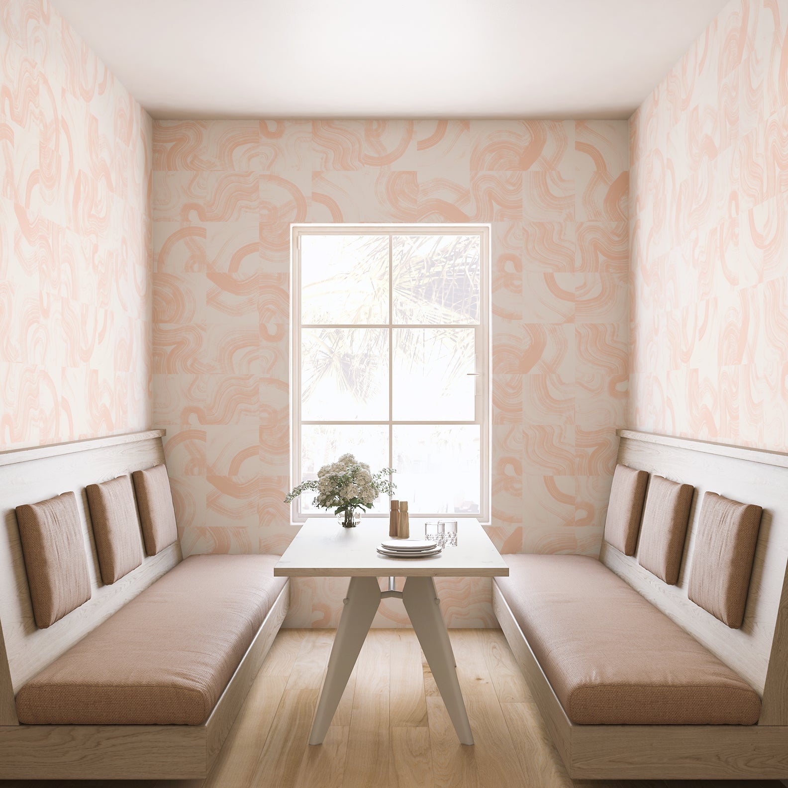 Sediment #3© Wallpaper in Peach