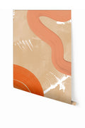 Untamed© Mural Wallpaper in Tangerine
