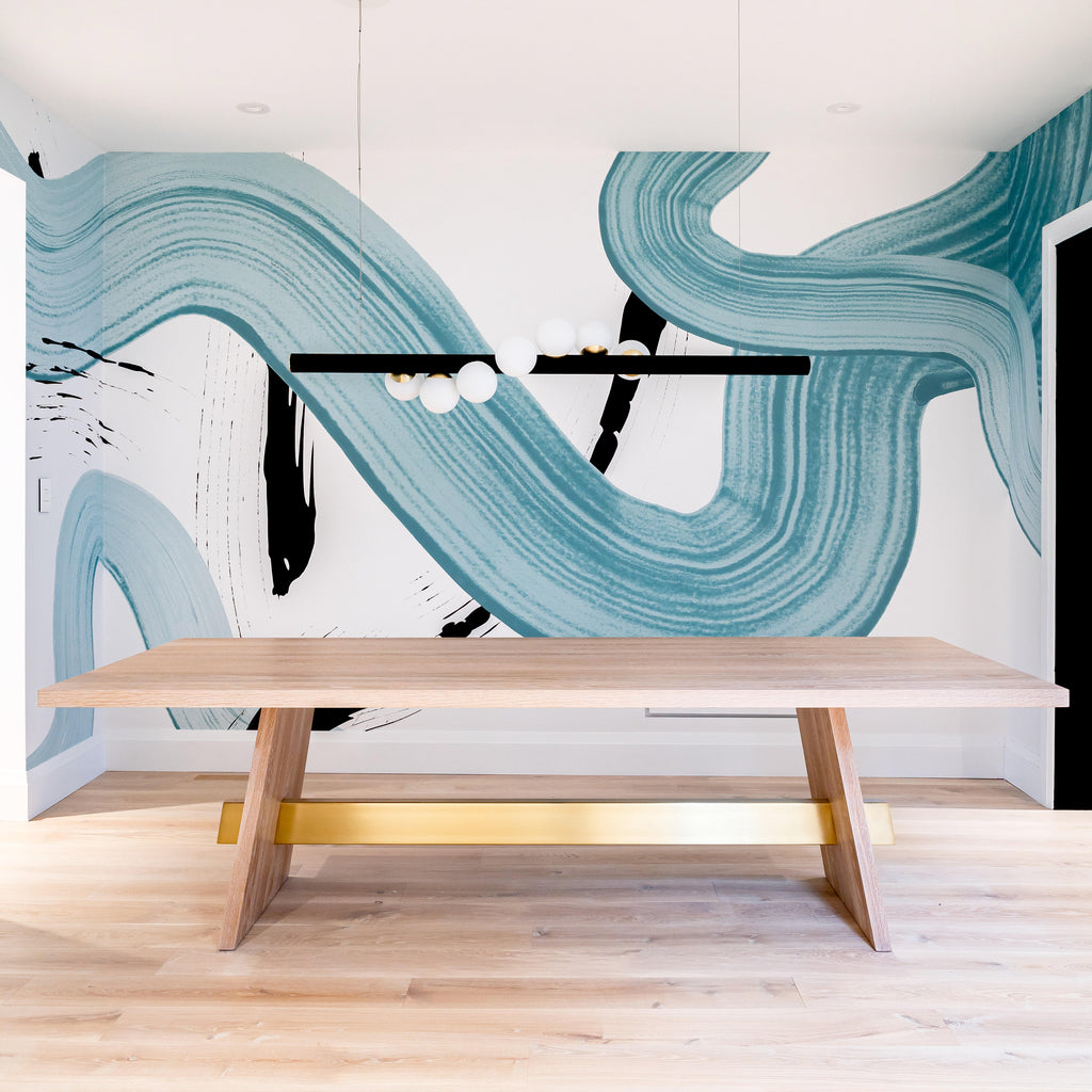 Untamed© Mural Wallpaper in Teal